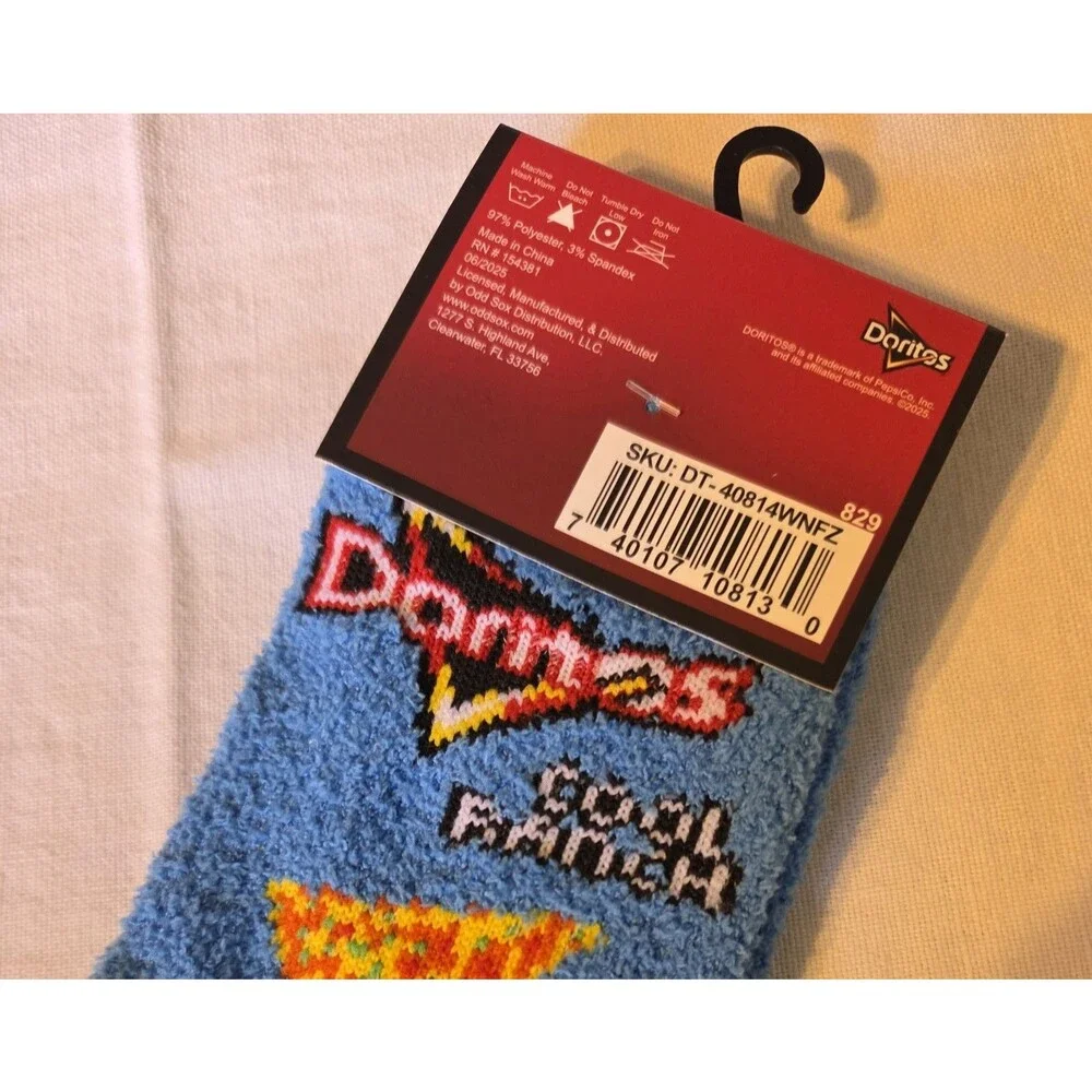 New Doritos Cool Ranch Soft Socks Size 5-10